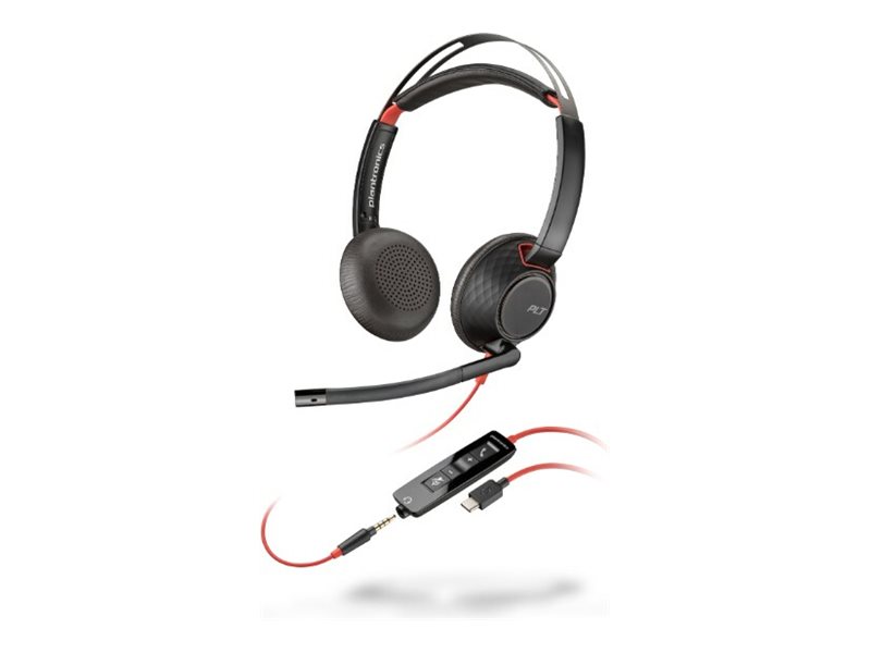 HP Poly Blackwire C5220 USB-C/A und 3.5mm Klinken Anschluss HP Poly Blackwire C5220 USB-C/A und 3.5mm Klinken Anschluss