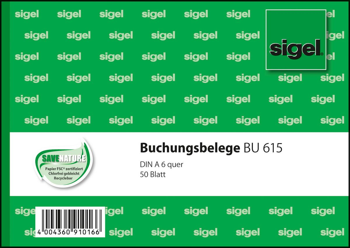SIGEL Buchungsbeleg Formularbuch BU615, 1 St