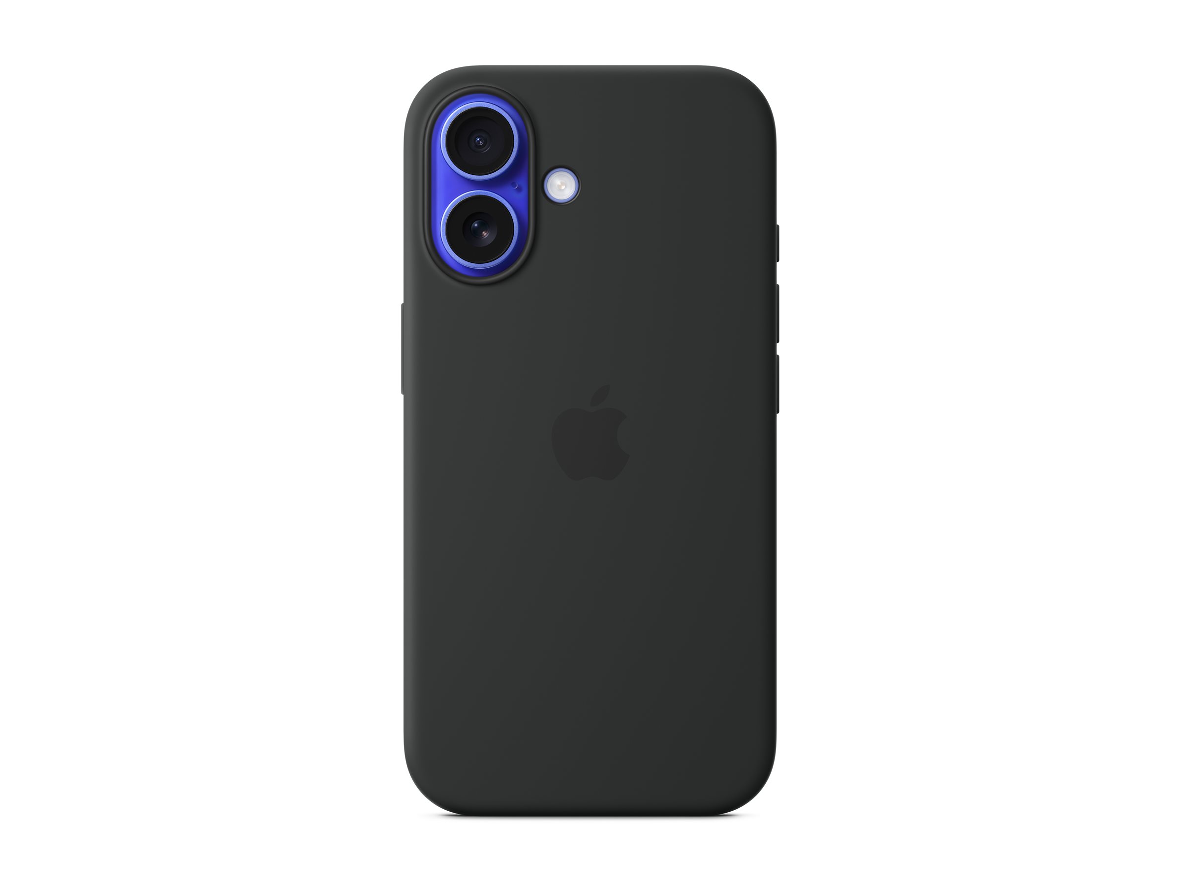 Apple Silikon Case iPhone 16 mit MagSafe (schwarz)
