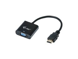 I-TEC Adapter HDMI zu VGA Aufloesung Full-HD 1920x1080/60 Hz Kabellaenge 15 cm vergoldeter HDMI-Stecker