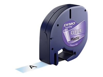 Dymo LetraTag Kunststoff-Schriftband transparent 12mm