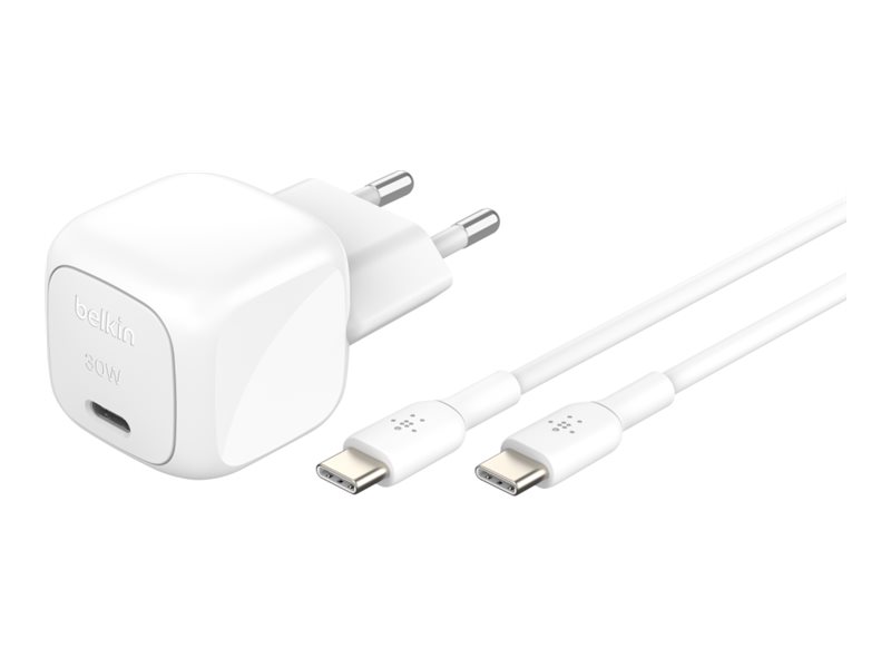 30W USBC Ladegeraet PD und PPS inklUSBC Kabel 1m,weiss