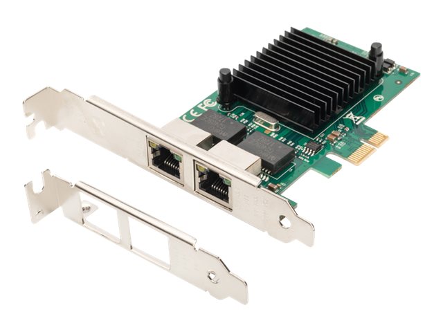DIGITUS DN-10132 Gigabit Ethernet PCI Express Card 2-port 32-bit low profile bracket Intel chipset