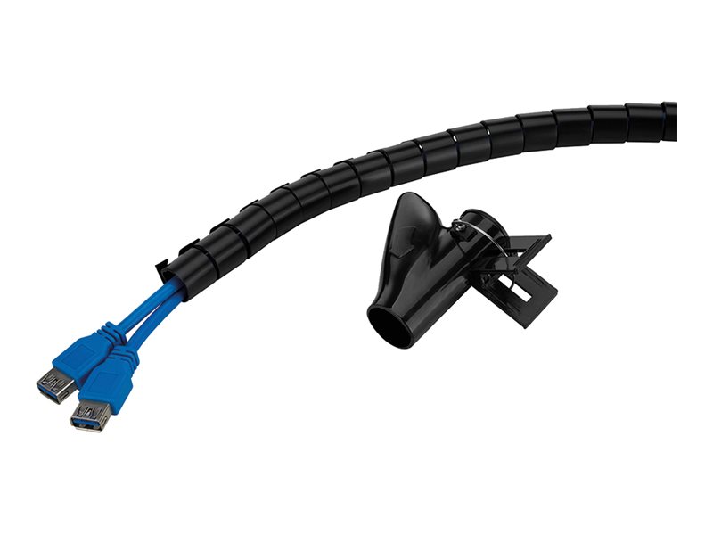 NewStar Kabelspirale 200x1,5cm 1-4 Kabel schwarz
