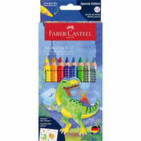 FABER-CASTELL Dino Jumbo Grip Buntstifte farbsortiert, 10 St. FABER-CASTELL Dino Jumbo Grip Buntstifte farbsortiert, 10 St.