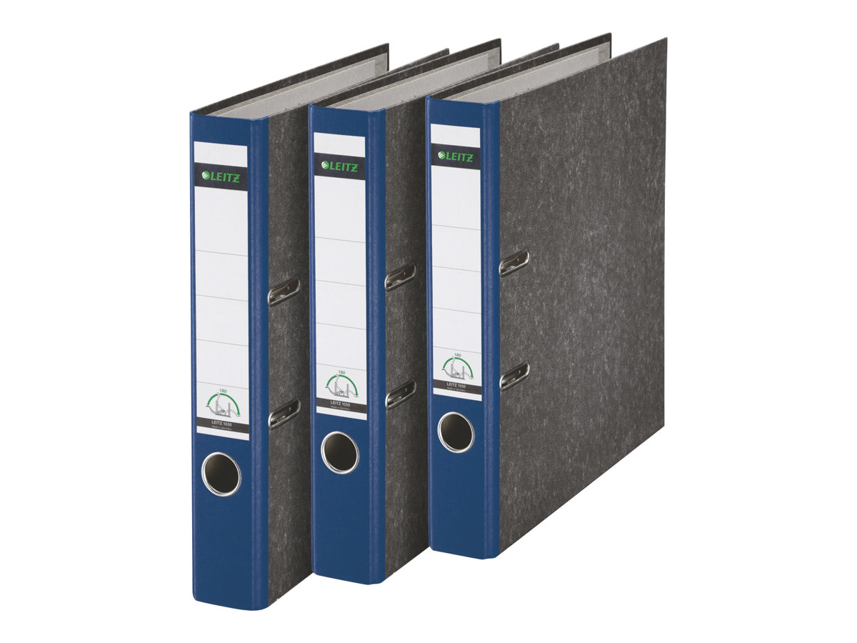 LEITZ 1050 Ordner blau marmoriert Karton 5,2 cm DIN A4