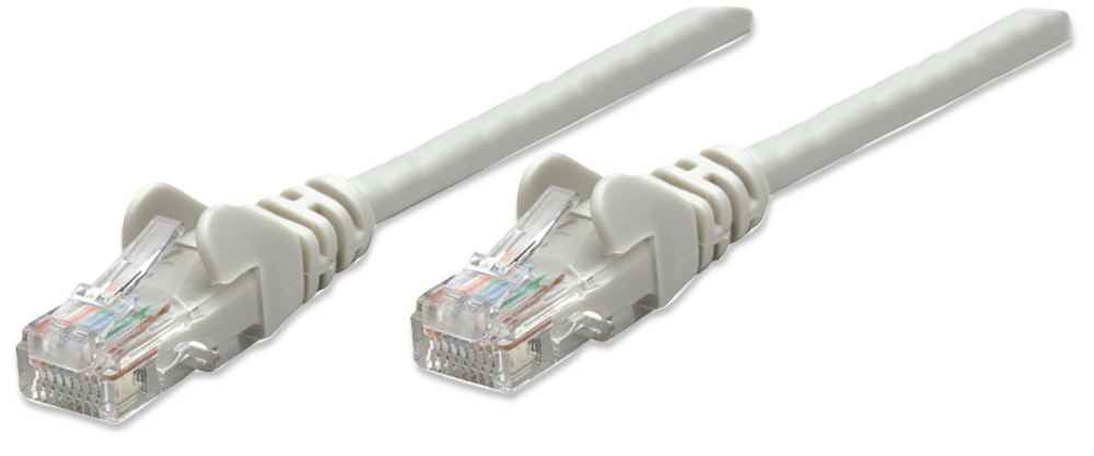 INTELLINET Netzwerkkabel Cat5e UUTP 2,0m Grau RJ45 Stecker RJ45 Stecker Snagless Vergoldete Kontakte Polybeutel