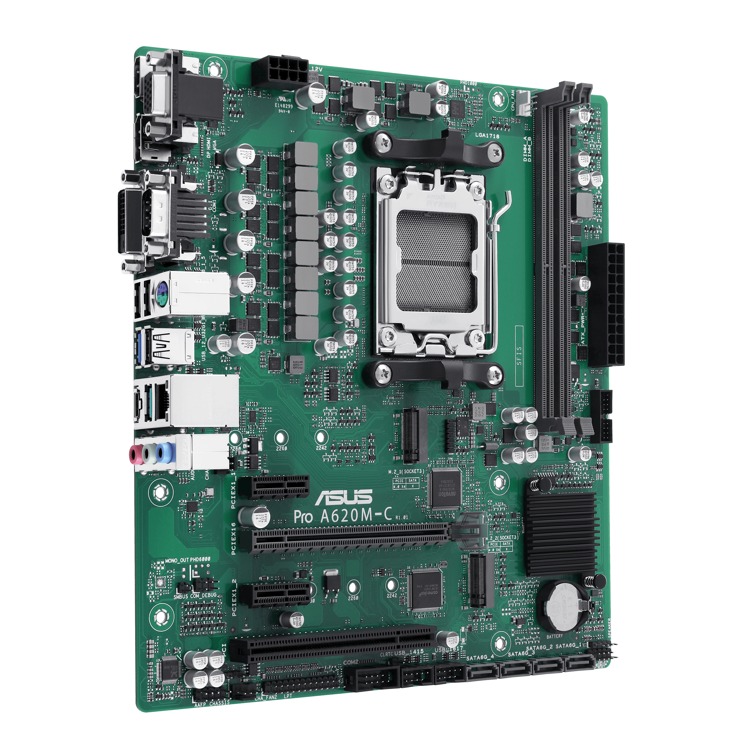 ASUS PRO A620MCCSM AM5 2xDDR5 mATX MB 4xSATA 2xM2