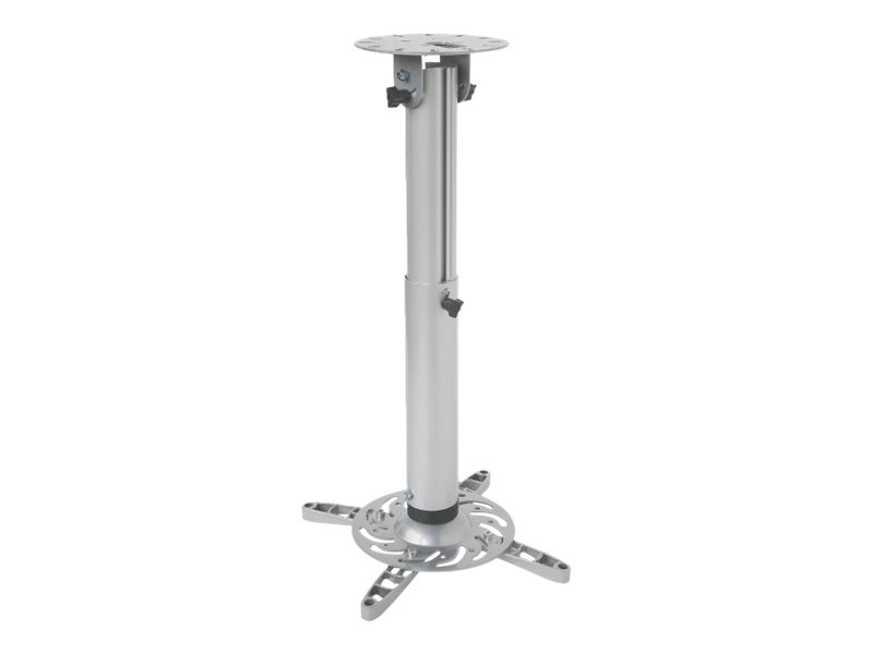 TECHLY Profi Deckenhalterung fuer Beamer silber ausziehbar 50-77cm