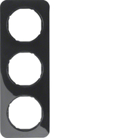 Berker Rahmen 10132145 3-fach R.1 schwarz gl. Berker Rahmen 10132145 3-fach R.1 schwarz gl.