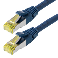 helos Patchkabel Cat 6a SFTP RJ45 blau 0,25m AWG267 LSZH GHMT