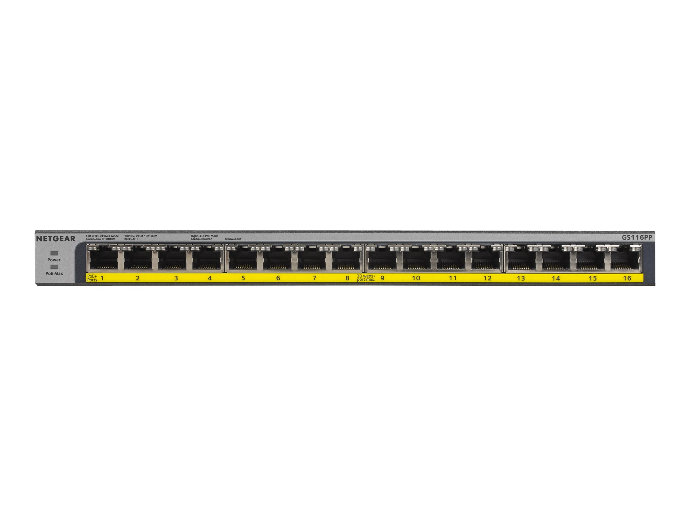 NETGEAR GS116LP-100EUS GIGABIT SWITCH