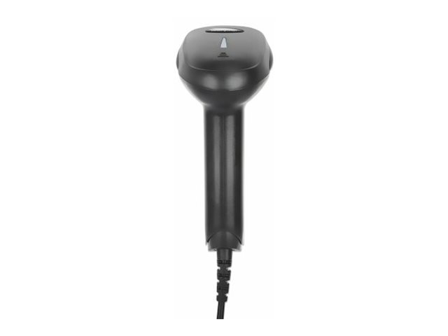 MANHATTAN 2D LED-Barcodescanner 320 mm Scanreichweite integriertes 1,4 m USB-A-Kabel 100 Scans/Sekunde 100K Lux Handscanner schwarz