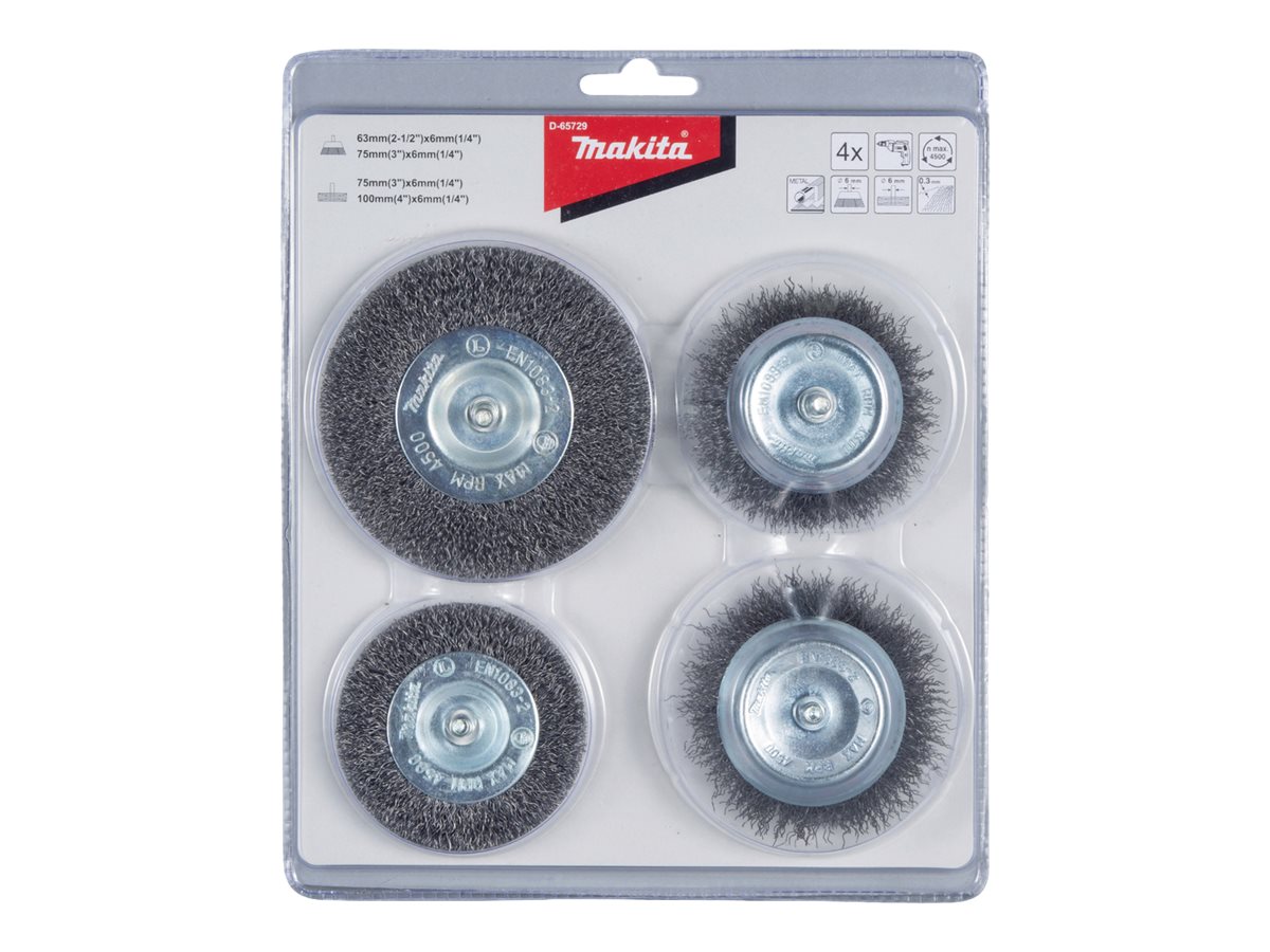 makita Drahtbuersten fuer Bohrmaschine D-65729, 4 St.