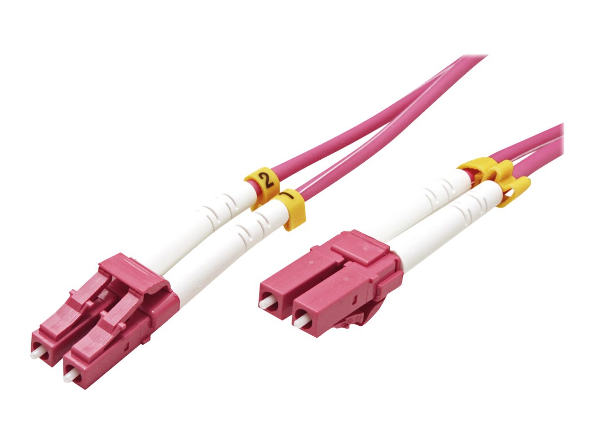VALUE LWL-Kabel 50/125um OM4 LC/LC violett 3m