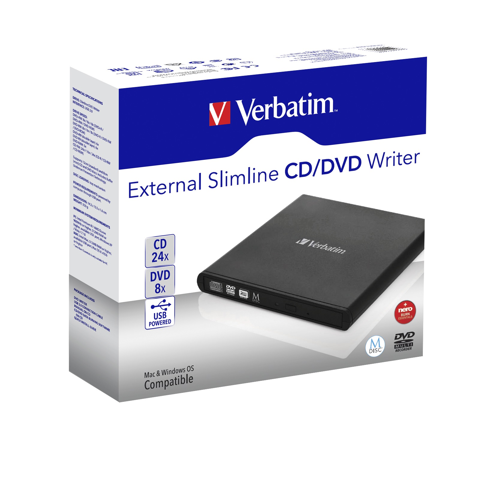 VERBATIM EXTERNAL SLIMLINE WRITER