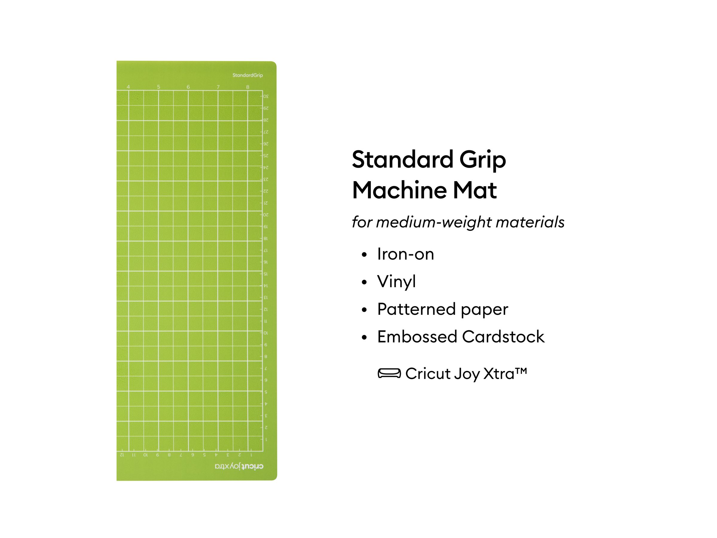 cricut Joy Xtra StandardGrip Schneidematte für Schneideplotter normal klebend, wiederverwendbar 216 x 305 mm 8,5 x 12 Zoll , 1 St