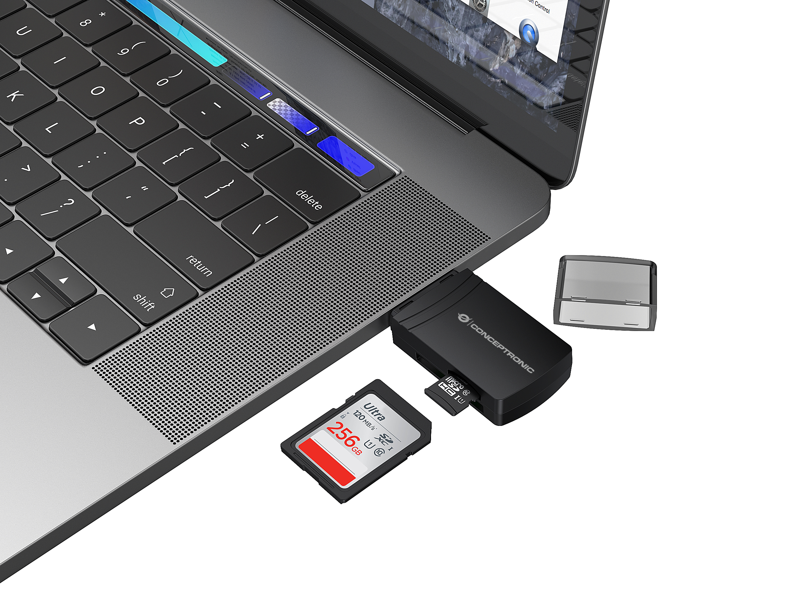 CONCEPTRONIC Kartenleser USBA32TFMicroSD40 schwarz