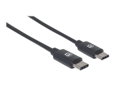 MANHATTAN USB 2.0 Typ C-Kabel 0,5m Typ C-Stecker auf Typ C-Stecker 480 Mbit/s schwarz MANHATTAN USB 2.0 Typ C-Kabel 0,5m Typ C-Stecker auf Typ C-Stecker 480 Mbit/s schwarz