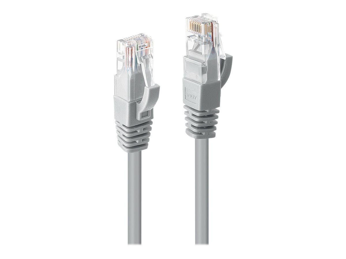 LINDY Cat.6 U/UTP Kabel, grau, 0,5m LINDY Cat.6 U/UTP Kabel, grau, 0,5m