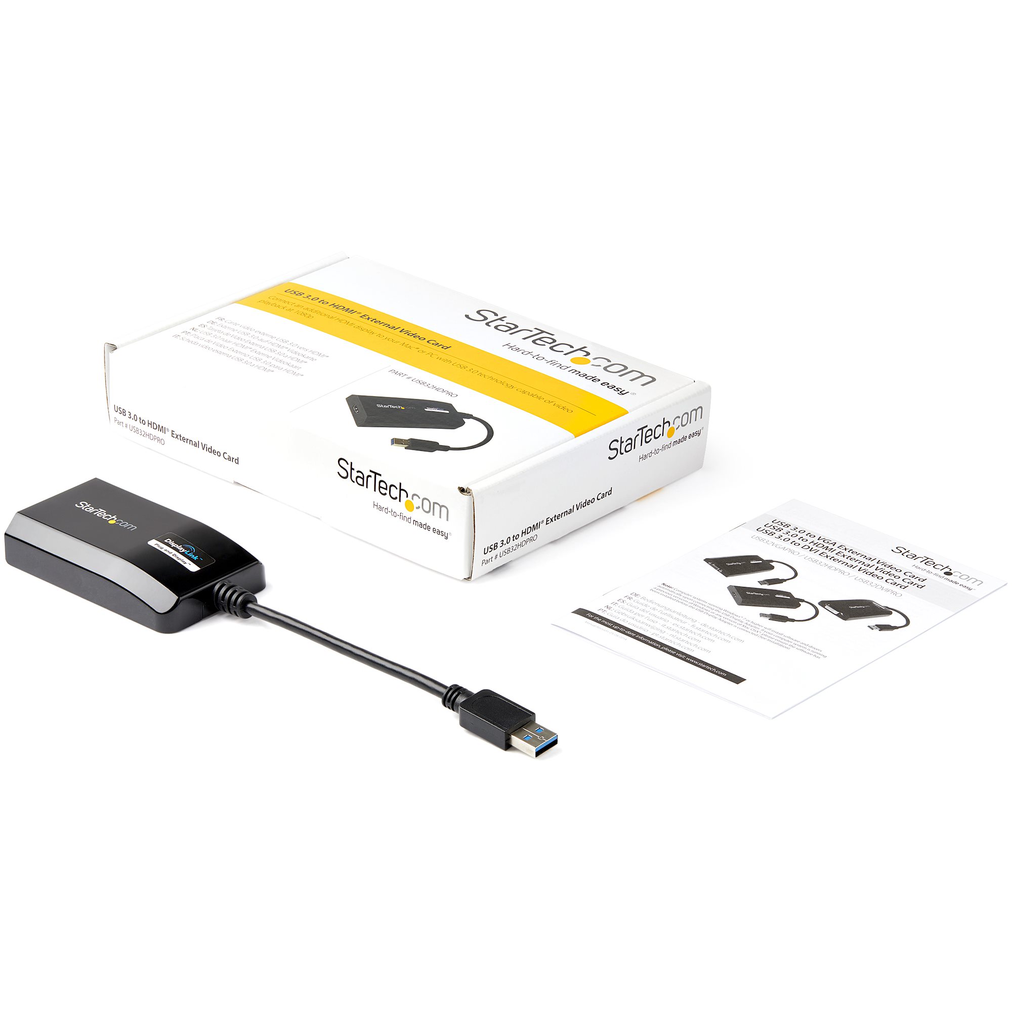 STARTECHCOM USB 30 to HDMI External Multi Monitor Video Graphics Adapter for Mac PC DisplayLink Certified HD 1080p