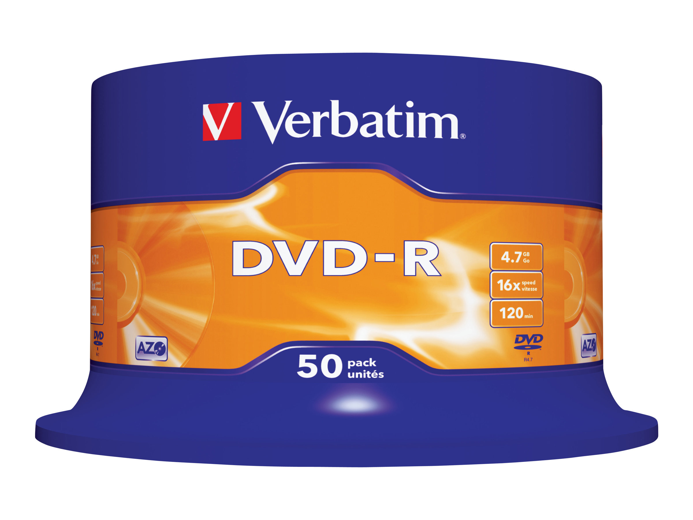 DVD-R  Verbatim 4,7GB 50pcs Spin.SR sil.  16x