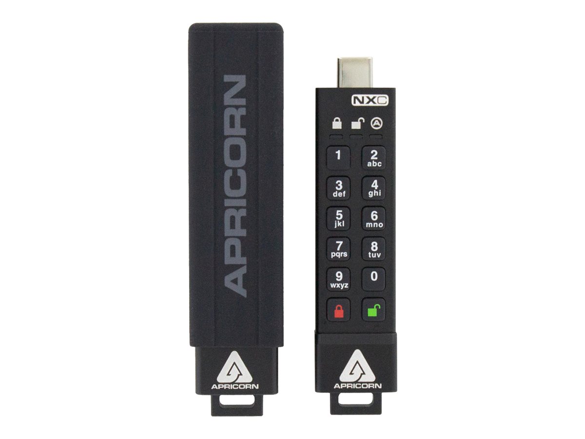 Apricorn USB-Stick ASK3-NXC - USB Typ-C 3.2 Gen 1 - 128 GB - Schwarz