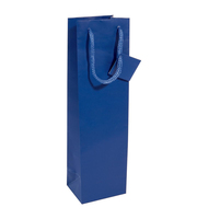 SIGEL Geschenktüten für Flaschen blau 10,0 x 35,0 cm, 5 St