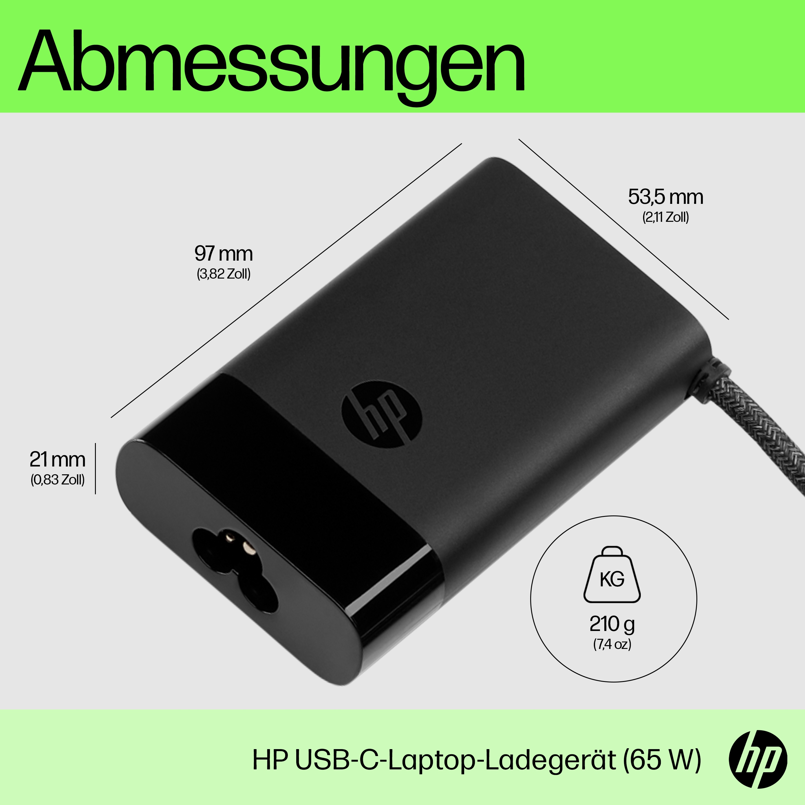 671R2AAABB HP USB Ladegeraet 65 W USBC