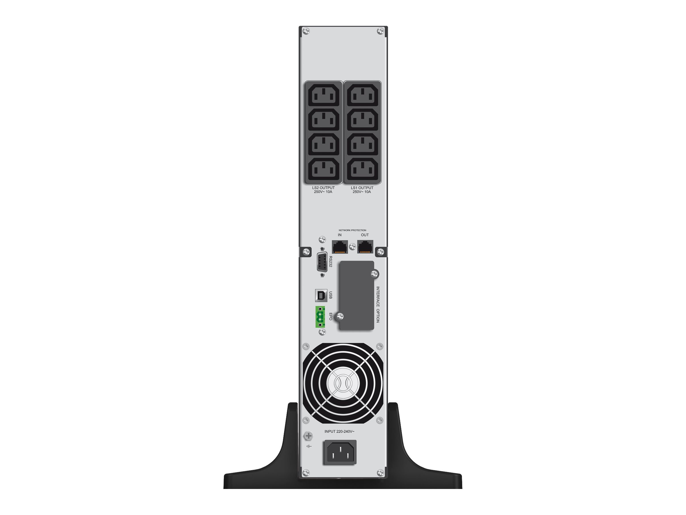 POWERWALKER VI 2000 RT HID 2000VA 1800W Line-Interactive USV Tower/Rack AVR LCD Reine Sinuswelle SNMP Slot
