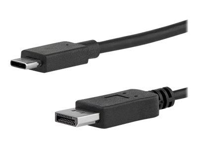 StarTech.com USB-C auf DisplayPort Adapter Kabel - 1,8 m - Thunderbolt 3 kompatibel - Schwarz - 4K 60Hz - CDP2DPMM6B - externer Videoadapter - STM32F072CBU6 - Schwarz
