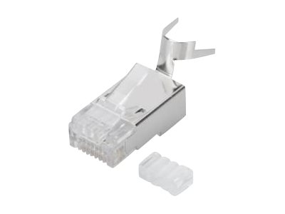 ASSMANN CAT 6A Modularstecker 8P8C geschirmt fur Massivleiter AWG 22 - 23 Leiter Lieferung inkl. Kamm