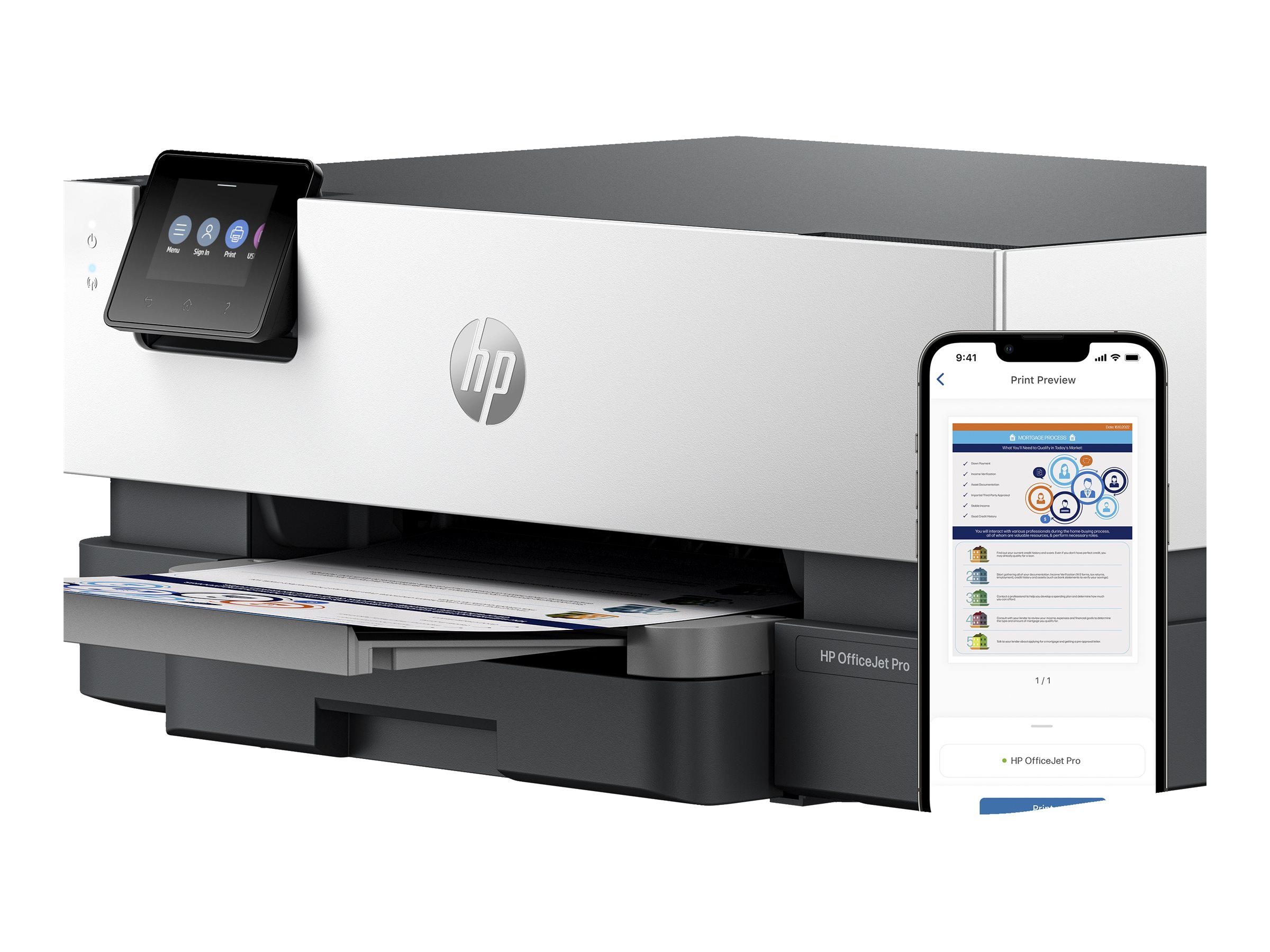 HP OfficeJet Pro 9110b Tintenstrahldrucker grau