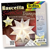 Folia Faltblätter Bascetta-Stern midi weiß 32 Blatt