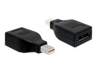 Delock Adapter mini Displayport 1.2 Stecker > Displayport Buchse schwarz Delock Adapter mini Displayport 1.2 Stecker > Displayport Buchse schwarz