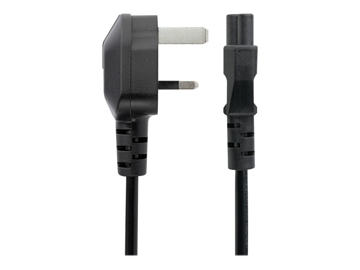 STARTECH.COM 2m Laptop Power Cord - 3 Slot for UK - BS-1363 to C5 Clover Leaf Power Cable Lead