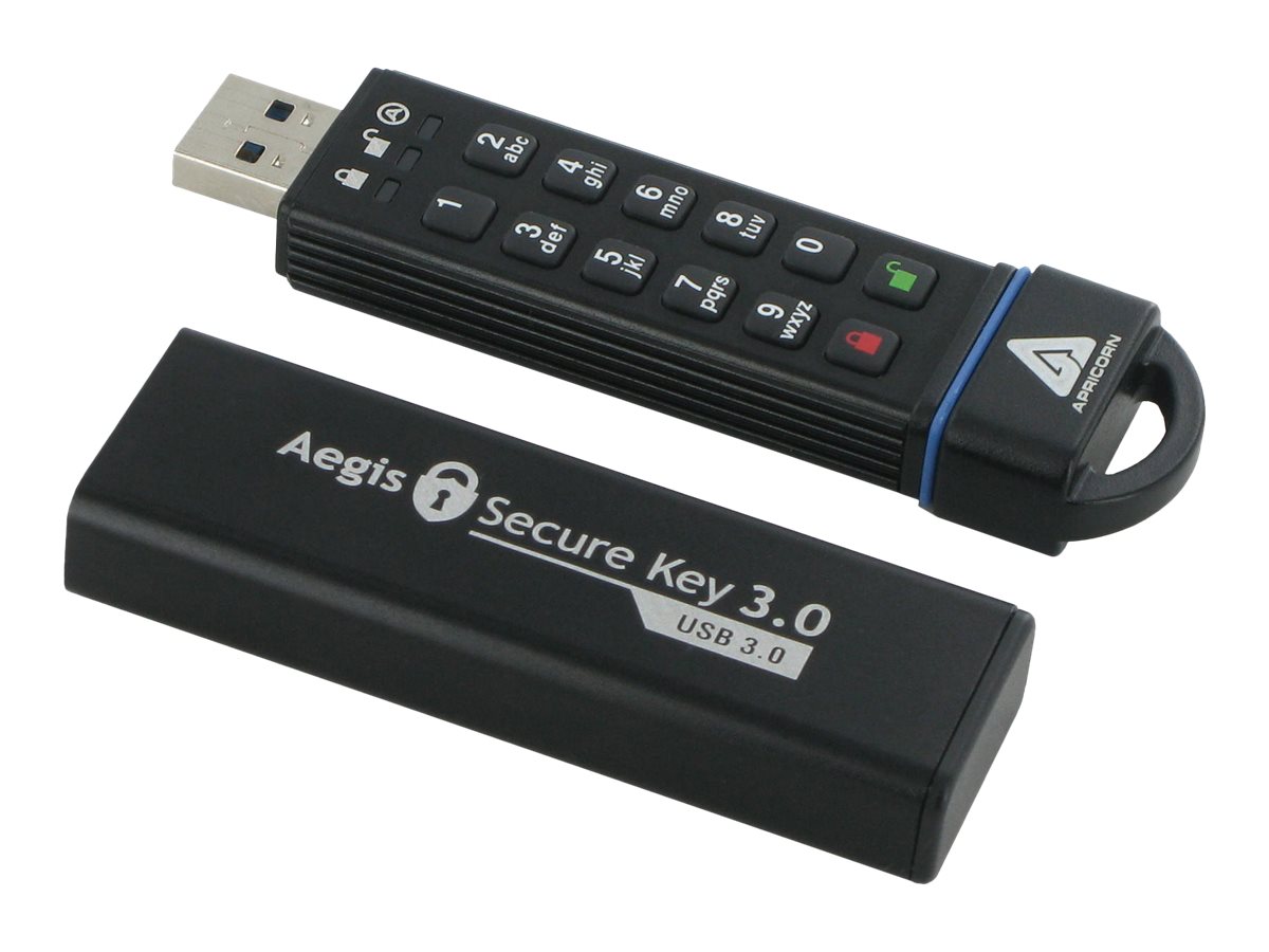 Apricorn Aegis Secure Key 3.0 - USB-Flash-Laufwerk - 30 GB