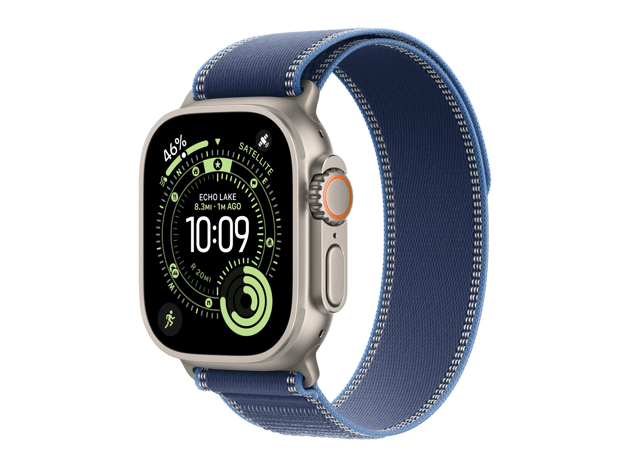APPLE Watch Ultra 3 GPS + Cellular 49mm Natural Titanium Case with Blue/Bright Blue Trail Loop - M/L APPLE Watch Ultra 3 GPS + Cellular 49mm Natural Titanium Case with Blue/Bright Blue Trail Loop - M/L