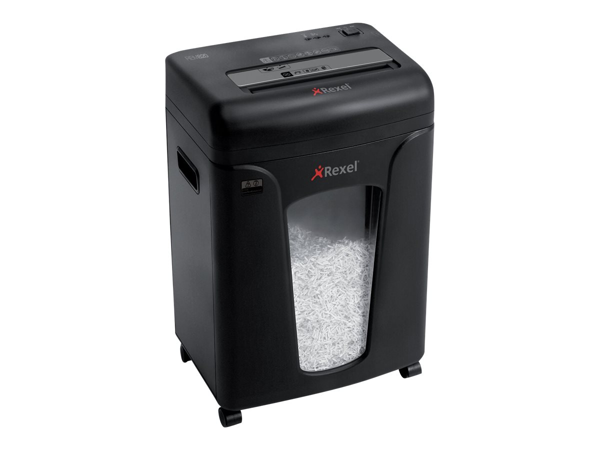 Rexel Mercury REM820 Aktenvernichter mit Partikelschnitt P-5, 2 x 15 mm, bis 8 Blatt, schwarz