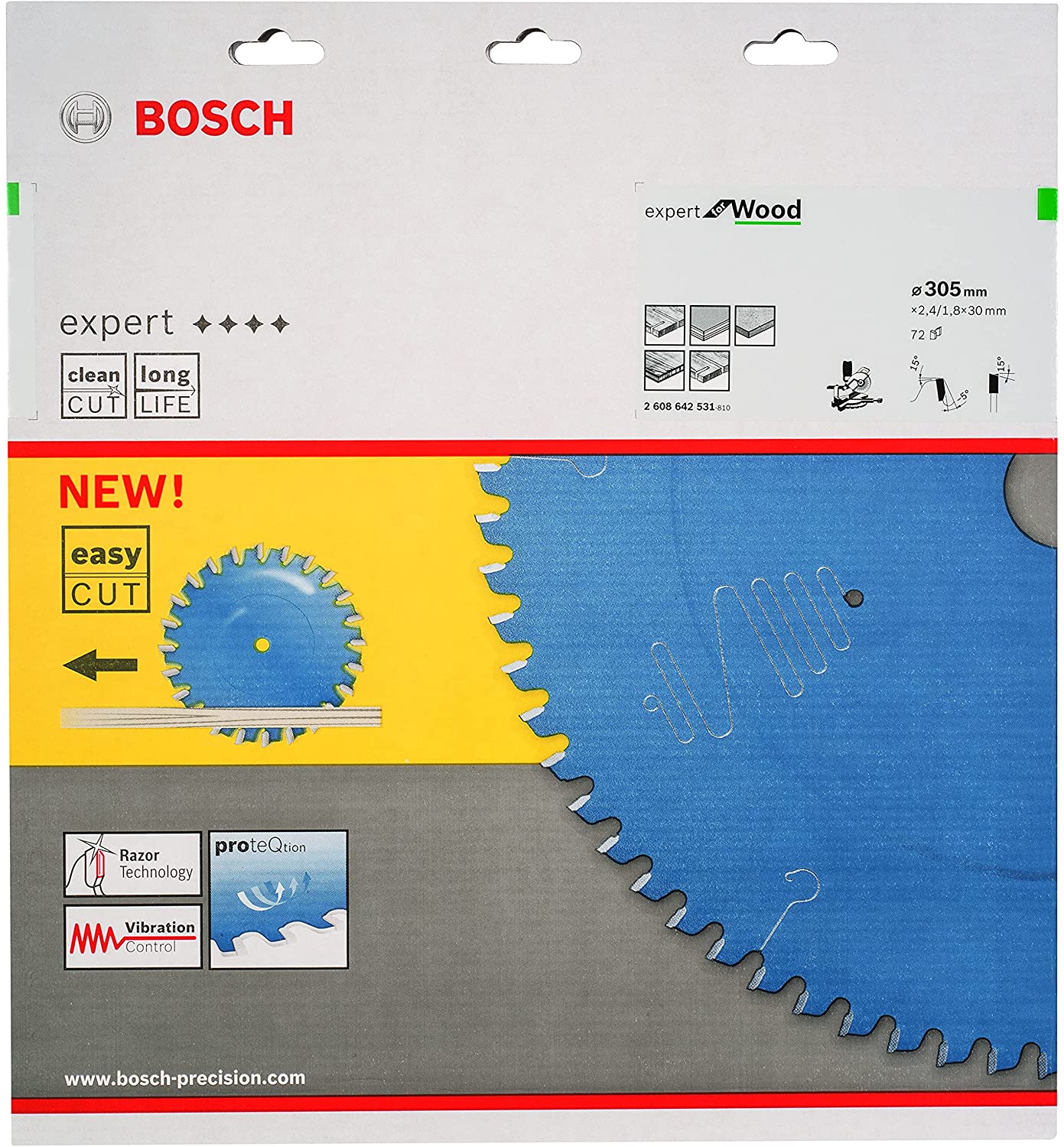 BOSCH EXPERT for Wood Kreissaegeblatt 305,0 mm, 72 Zaehne, 1 St