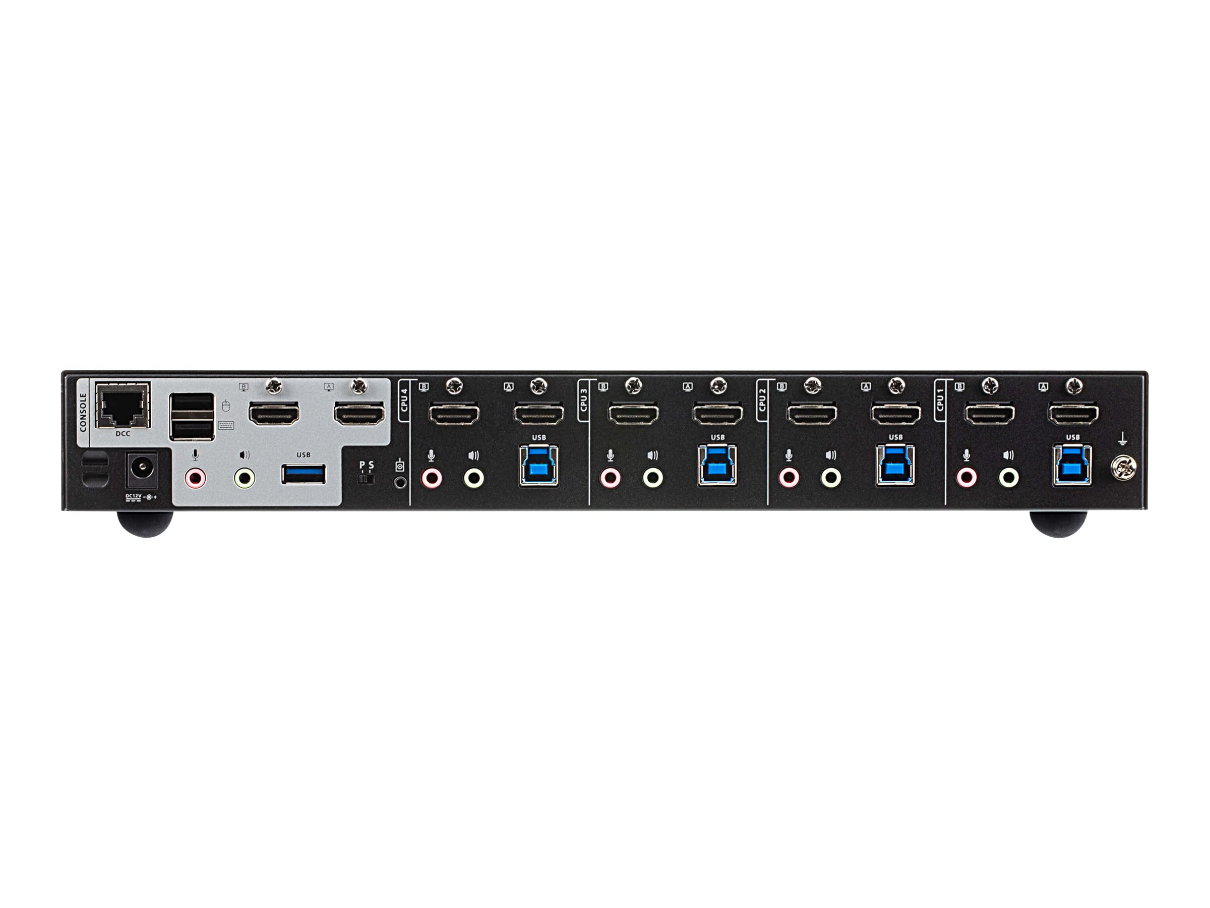 ATEN CS1844 4Port True 4K HDMI DualView KVM Switch mit Audio USB 30Hub