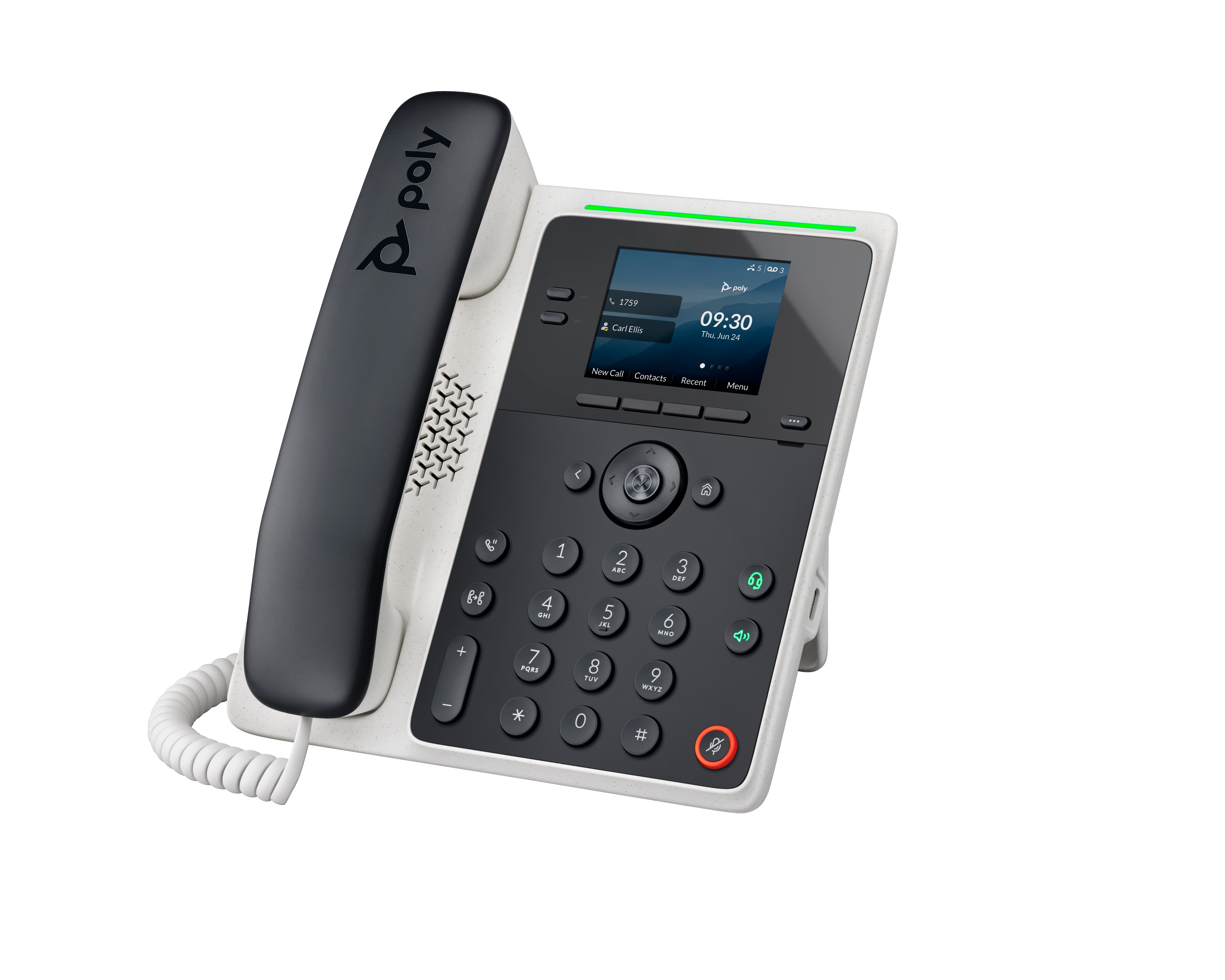 Poly Edge E100 VoIP-Telefon Rufnummernanzeige