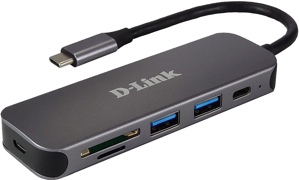 DLINK DUB2325 5in1 USBCHub mit Kartenleser 2x SuperSpeed USB30 1x USBC Thunderbolt 3 1x SDmicroSDSDHCSDXC Slot