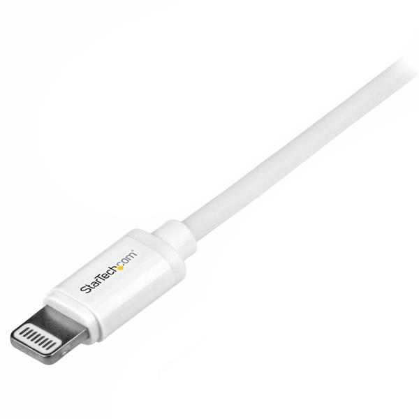 STARTECHCOM 1m 3ft White Apple 8pin Lightning Connector to USB Cable for iPhone iPod iPad