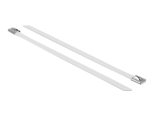 Delock Edelstahlkabelbinder L 200 x B 7,9 mm weiss 10 Stueck