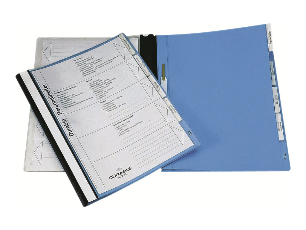 5 DURABLE Personalhefter Kunststoff blau 5 x kaufmaennische Heftung 5 DURABLE Personalhefter Kunststoff blau 5 x kaufmaennische Heftung