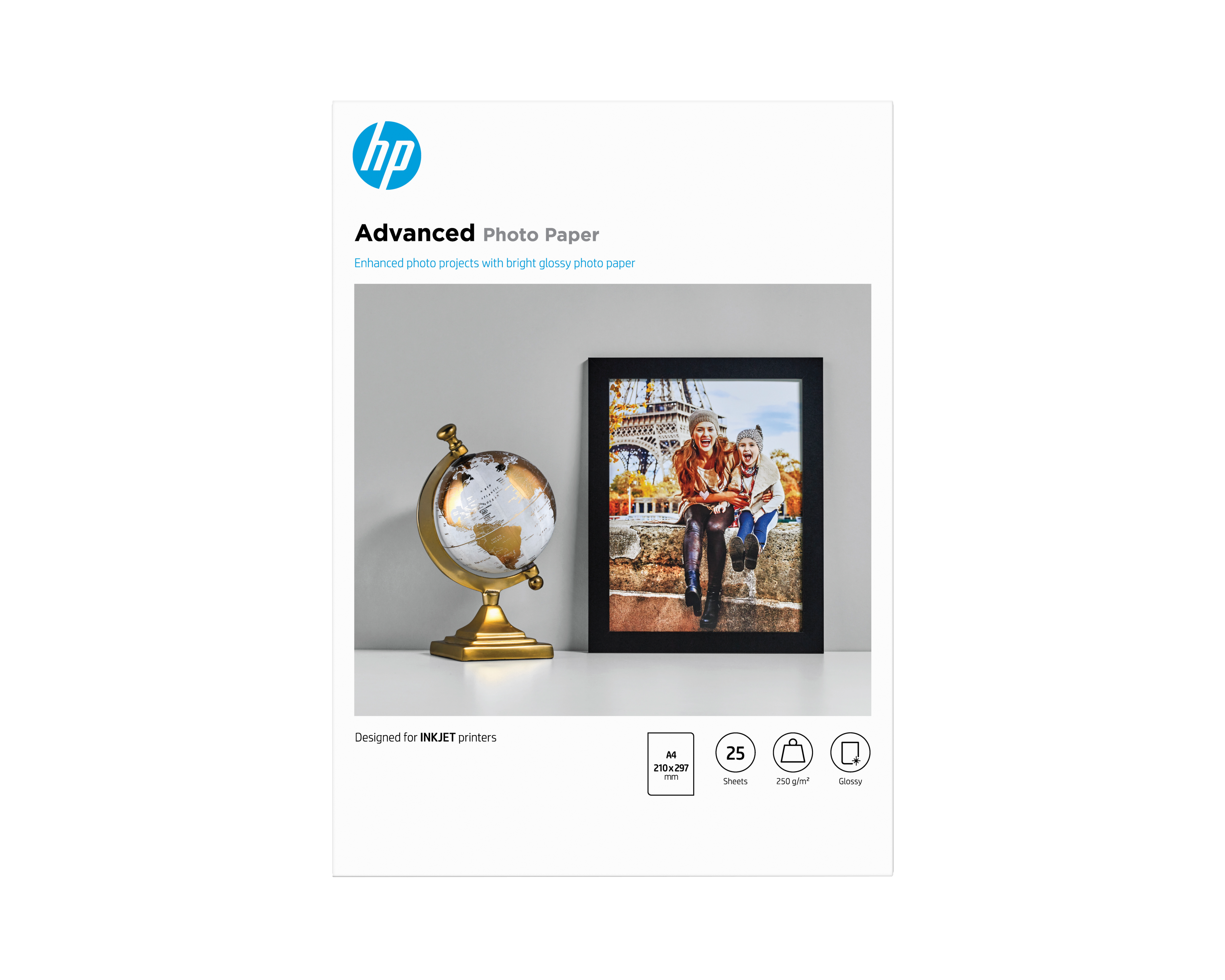 HP original Q5456A Advanced glossy photo paper Ink cartridge 250gm2 A4 25 sheets 1pack