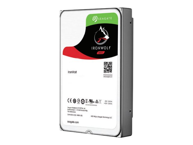 SEAGATE NAS HDD 8TB IronWolf 7200rpm 6Gb/s SATA 256MB cache 8,9cm 3,5Zoll 24x7 CMR für NAS und RAID Rackmount Systeme BLK