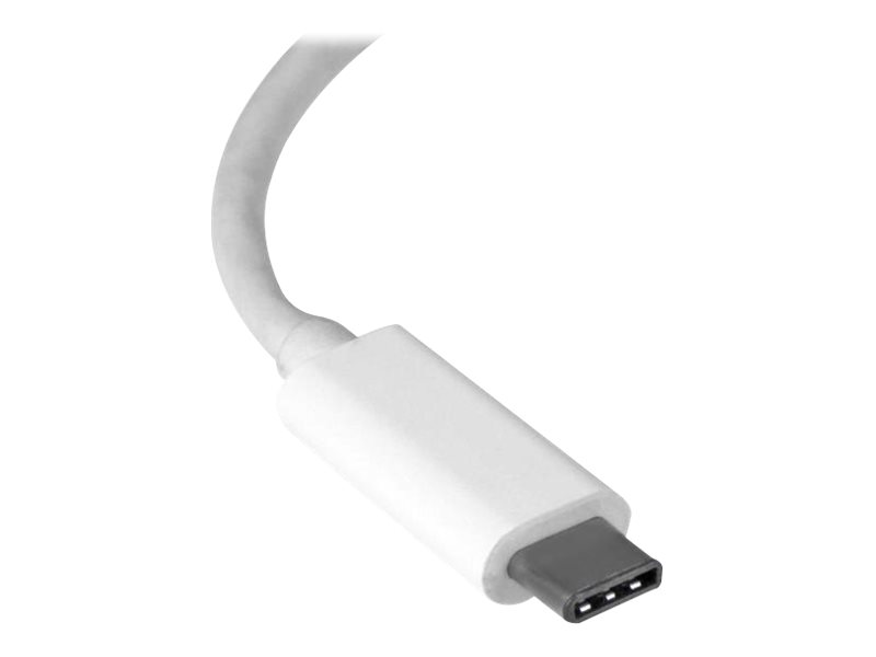 StarTech.com USB-C auf Gigabit Adapter - Thunderbolt 3 kompatibel - Weiß - Unterstützung für Macbook, Windows, Chrome OS - Netzwerkadapter - USB-C - Gigabit Ethernet