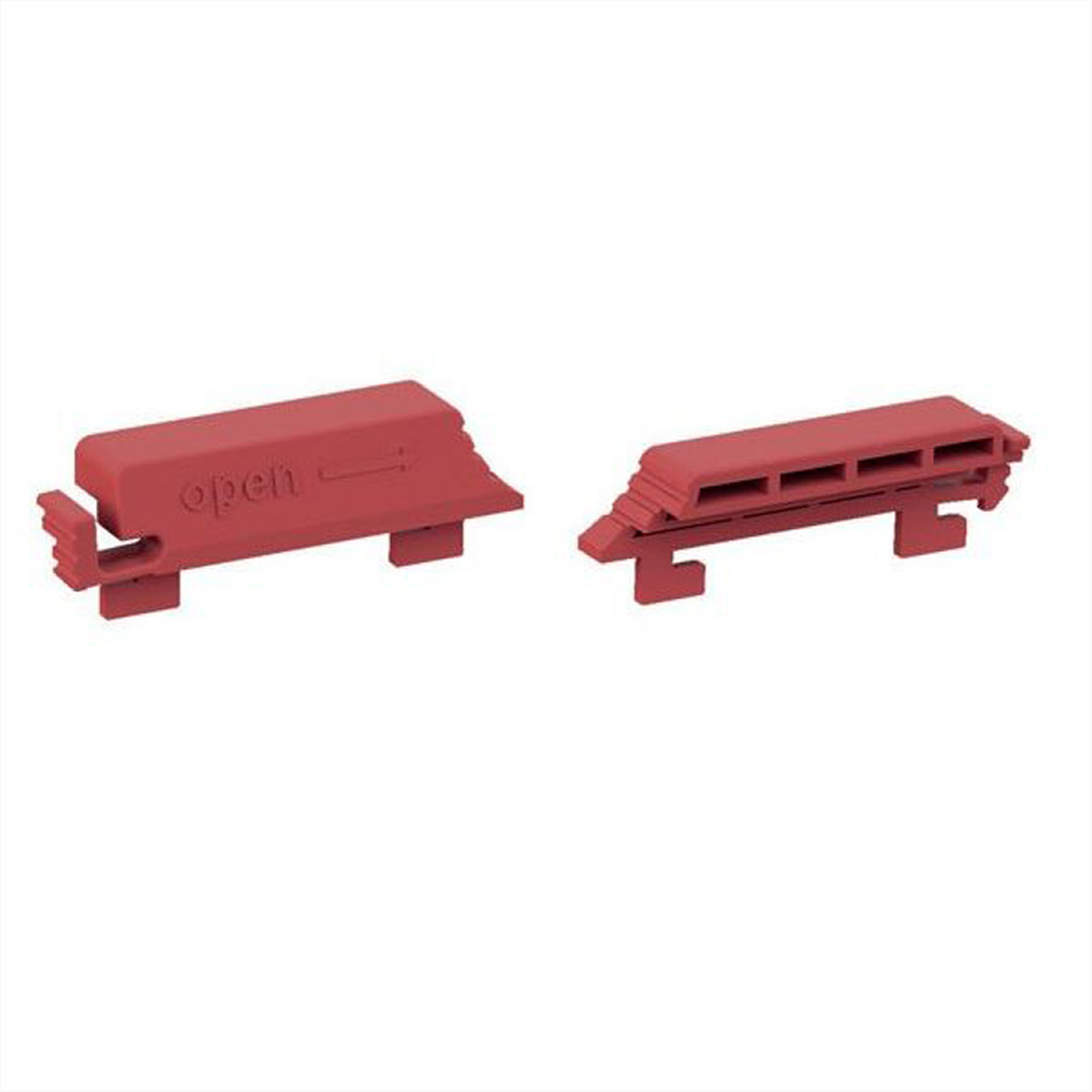 BACHMANN PDU Verriegelungs Clips fur C13 Buchsen rot 12er Set